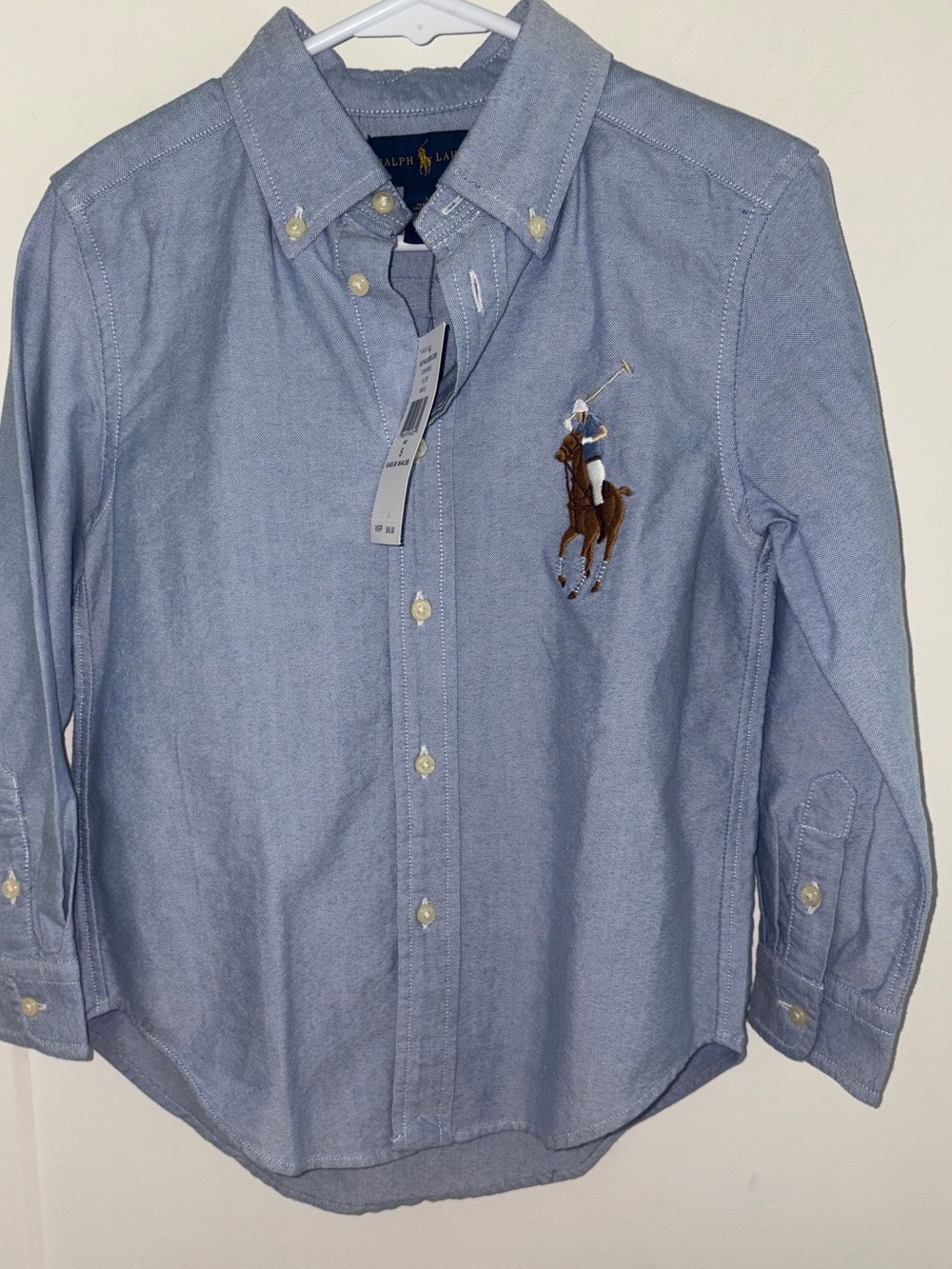 NWT boy's Ralph Lauren big pony oxford cloth shirt sz 5